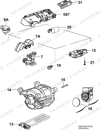 Взрыв-схема стиральной машины Iee GTL550D - Схема узла Electrical equipment 268